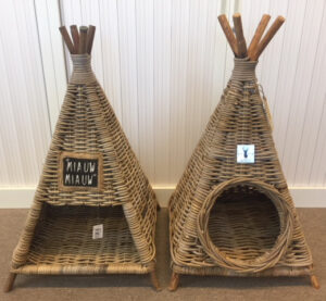 is a basket made of straw in the shape of a teepee copyright protected