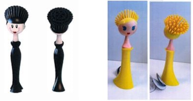 Dish brushes with feminine shapes