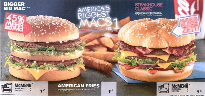 Brand BIG MAC normally used