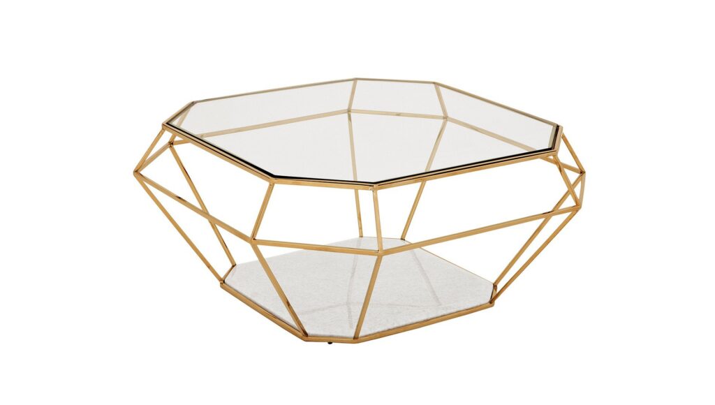 Table in the shape of a diamond