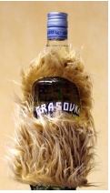 Grasovka Vodka in bison fur - alcohol commercials directed at children