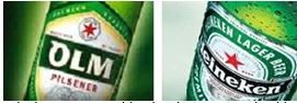 Heineken defeats Olm based on layout of bottle