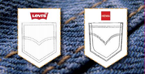 HEMA fined €4.5 million - trademark infringement Levi's arcuate