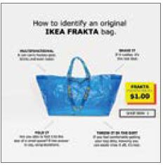 Humour or cease and desist letter? Briliant Ikea campaign to act against infringement Balenciaga bag