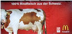 Mc Donalds meat swiss or austrian - advertising law