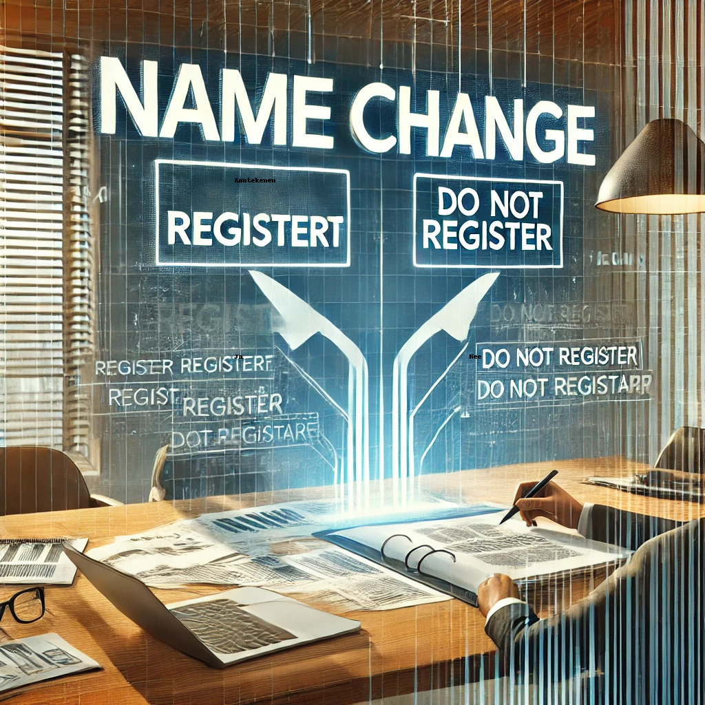 wijziging aantekenen register